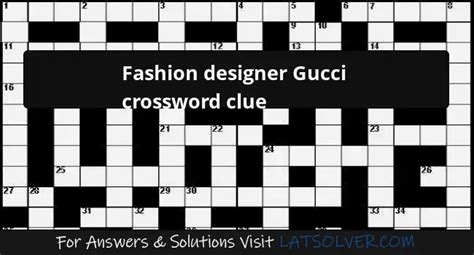 designer gucci crossword|designer gucci's first name.